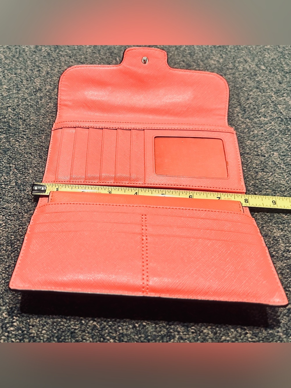 Vintage Coach Crossbody Shoulder Bag in Caramel and Coral AND Coach Coral Wallet - Picture 12 of 15